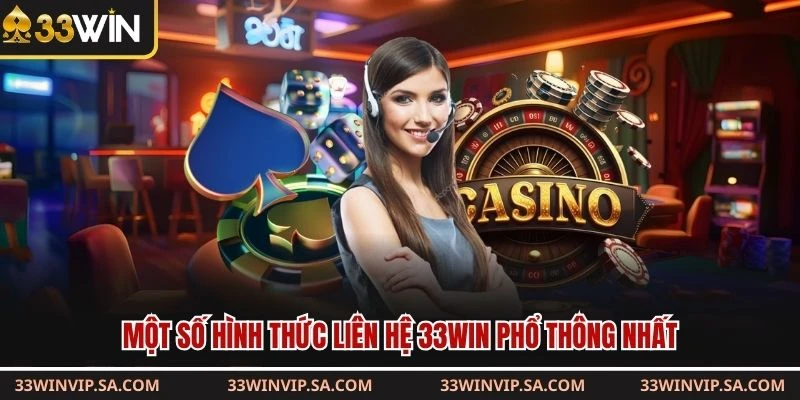 Một số hình thức liên hệ 33WIN phổ thông nhất